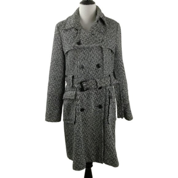 Laundry by Design Recycle Wool Blend Houndstooth Belted Coat 10 - Picture 9 of 9